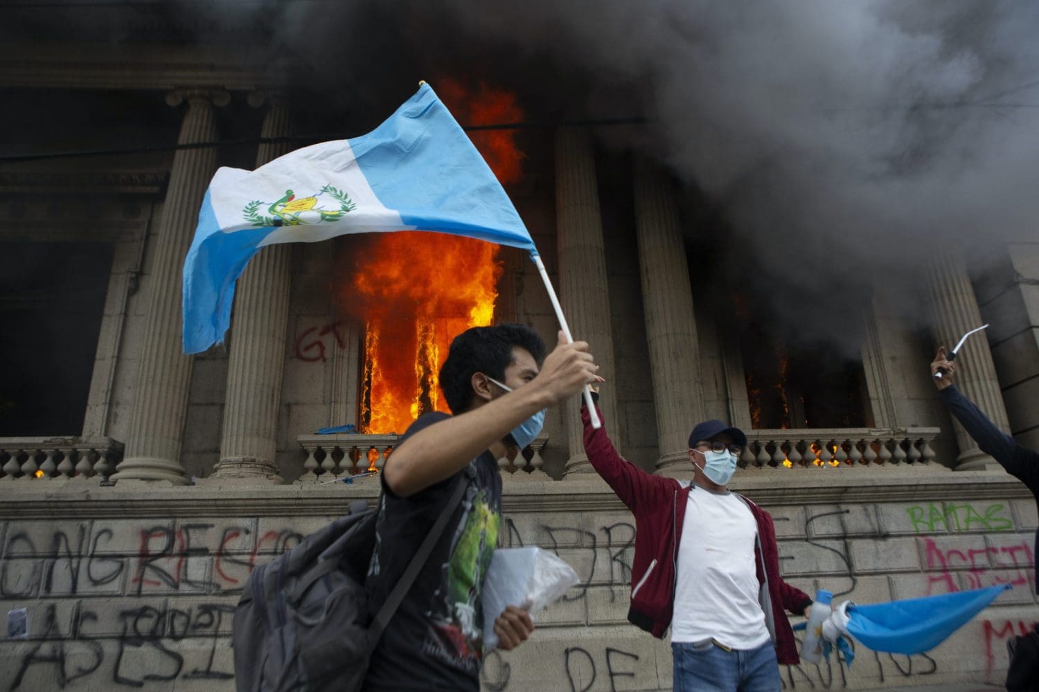 Protesters torch Guatemala’s congress building amid unrest