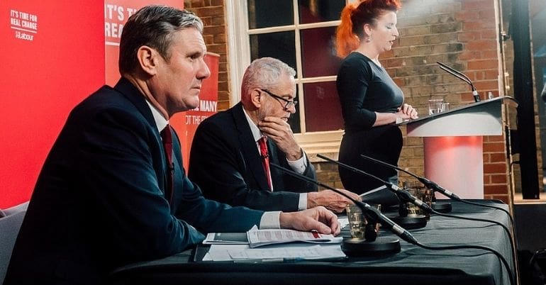 Keir Starmer and Jeremy Corbyn
