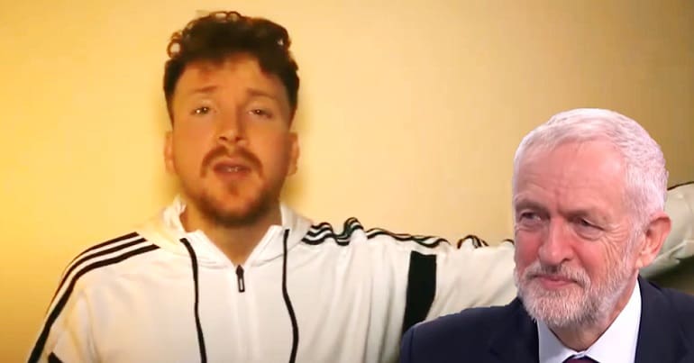 Rapper Craft D and Jeremy Corbyn