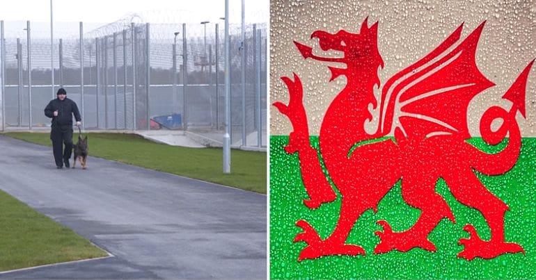 HMP Berwyn & Welsh flag