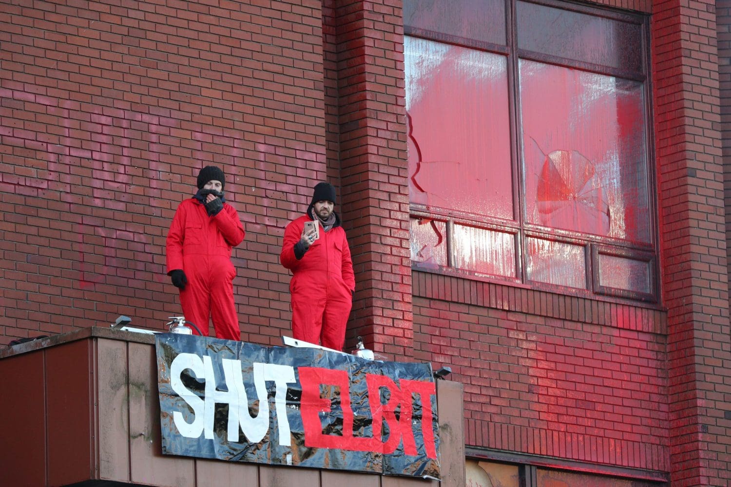 Protest groups join forces to occupy Israeli arms company building