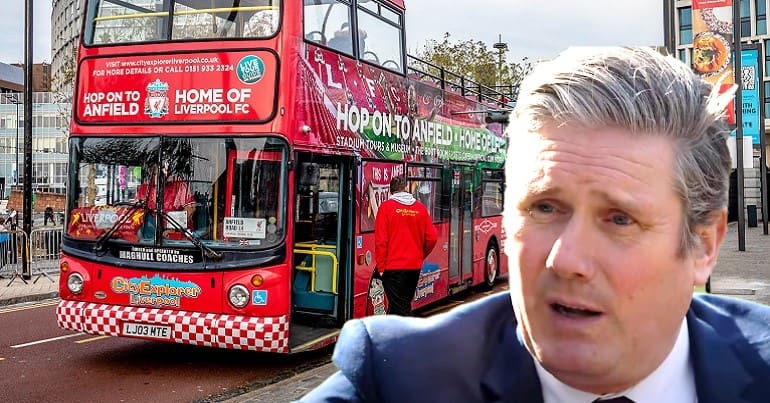 Liverpool City Centre and Keir Starmer