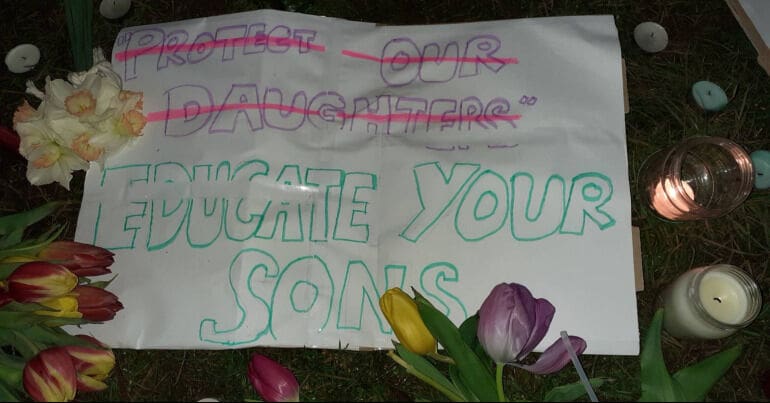 Vigil for women murdered by men