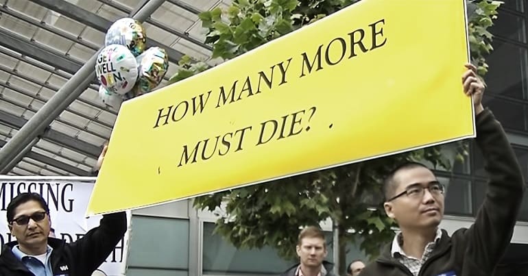 A protest sign for ME/CFS