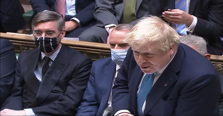 Boris Johnson in the House of Commons