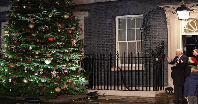 Downing Street Christmas time