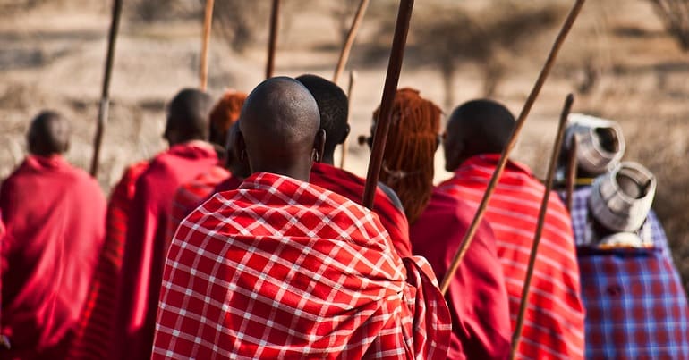 A group of Maasai people