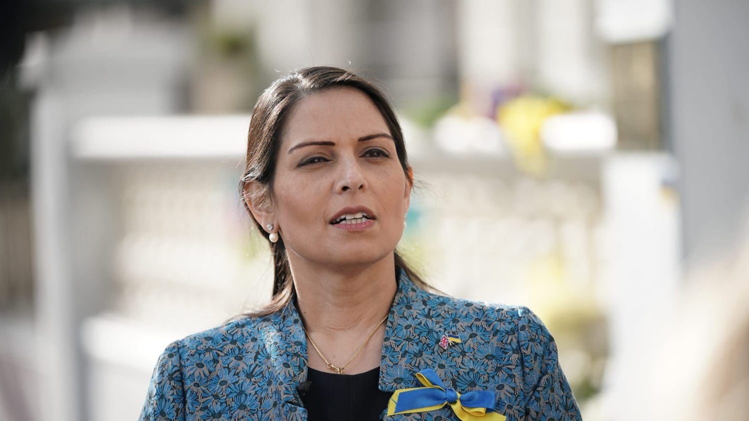 Activists disrupt Conservative Party dinner to call Priti Patel’s Rwanda policy racist