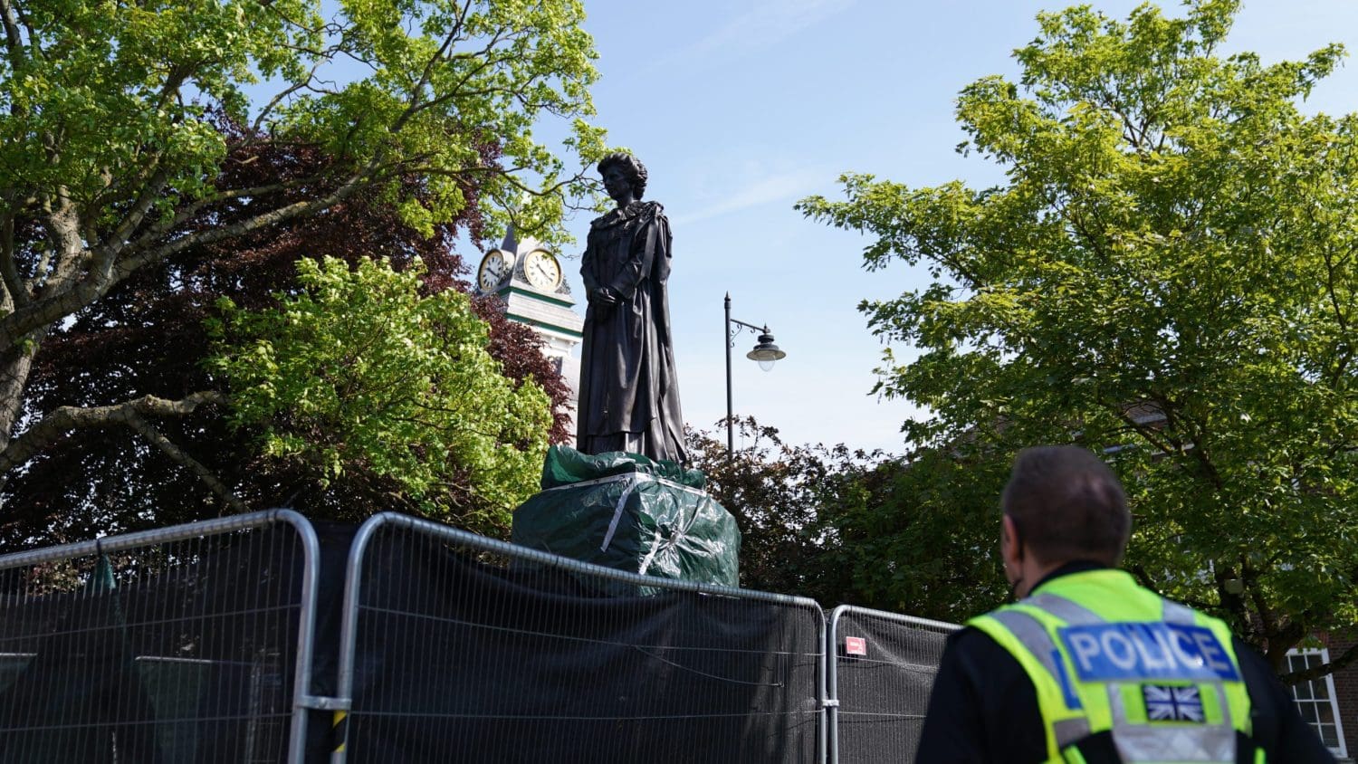 Margaret Thatcher statue egged within hours of being installed in home town