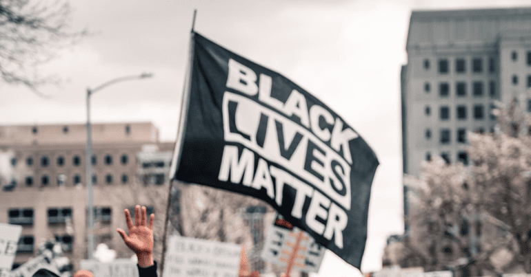black lives matter flag