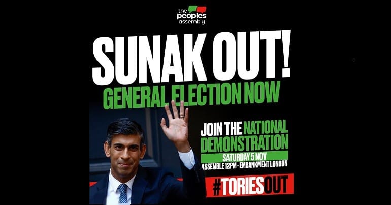 A People's Assembly banner