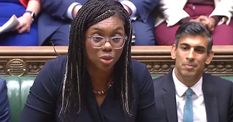 Kemi Badenoch and Rishi Sunak in parliament