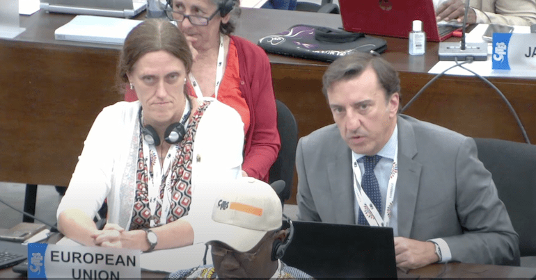 EU representatives speaking at CITES CoP19