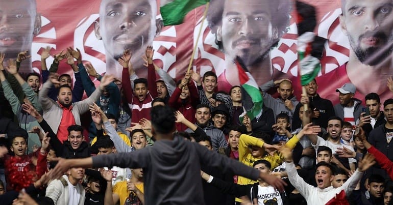 Palestinian fans celebrate Morocco World Cup victories