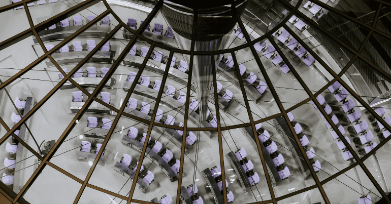 the interior of the Bundestag