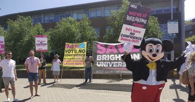 At Brighton University and beyond, higher education is in turmoil