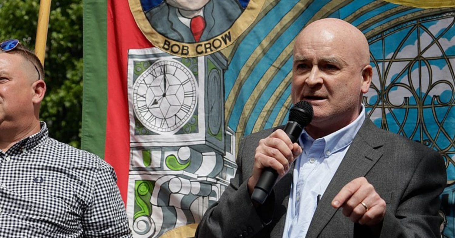 Mick Lynch gives a speech