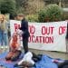 Bristol University arms industry blood out of education protest