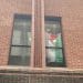 Bristol University occupation a Palestinian flag in a window