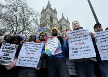 LGBTQ+ protest at Commonwealth celebration