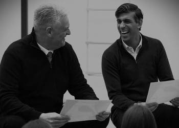 Lee Anderson Rishi Sunak laughing Peace and Justice Project