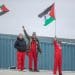 Palestine Action on the roof of Elbit in Tamworth