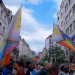 Brussels Pride parade march down the streets with multiple flags Europe LGBTQ+ report