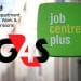 Jobcentre sign, with the DWP and G4S logos DWP Jobcentre closures