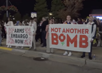 Uncommitted protest at the DNC
