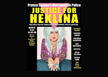 Heklina death and Met Police homophobia protest