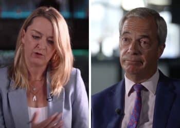 Laura Kuenssberg and Nigel Farage