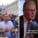 The marcher who called for Starmer to be shot and a still of Keir Starmer saying 'we have to have control of our borders' Unite the Kingdom
