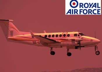Beechcraft 350 and the RAF logo Declassified