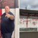 Big John and the vandalised Dragon House take away