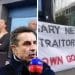 Gary Neville and the scenes outside his hotel
