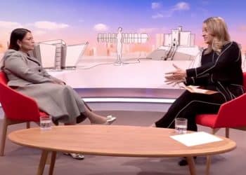 Priti Patel and Laura Kuenssberg