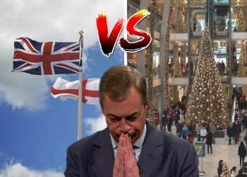 Flags, Christmas trees, and Nigel Farage