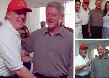 Images of Donald Trump with Bill Clinton