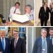 Images of Peter Mandelson with Donald Trump, Keir Starmer, Jeffrey Epstein, and Morgan McSweeney