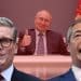 Keir Starmer, Nigel Farage, and Vladimir Putin