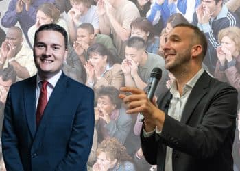 Wes Streeting, Zack Polanski, and a booing crowd